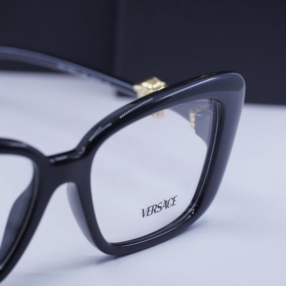 Versace VE3385U GB1 Square Eyeglasses – Shiny Black 53mm - Picture 5 of 9